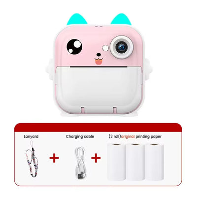 Cute Bunny Shape Instant Print Camera 📷 For Kids!