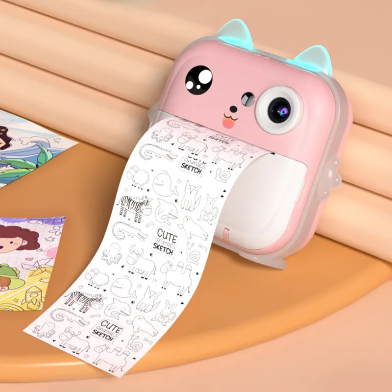Cute Bunny Shape Instant Print Camera 📷 For Kids!