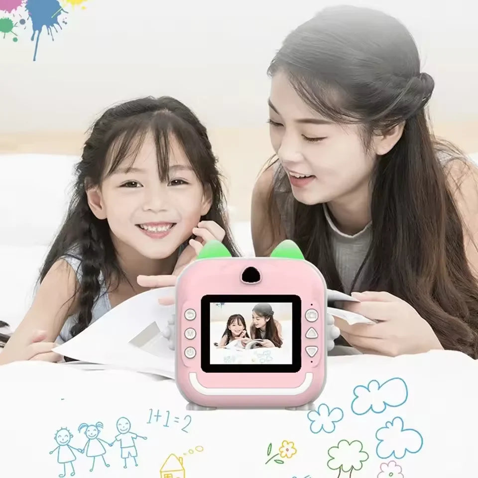 Cute Bunny Shape Instant Print Camera 📷 For Kids!