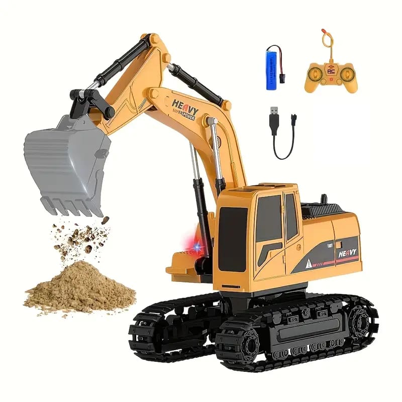 🚜💡 Remote Control Excavator With Lights 🏗️✨
