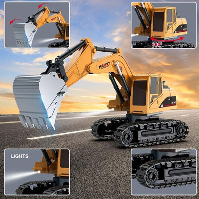 🚜💡 Remote Control Excavator With Lights 🏗️✨