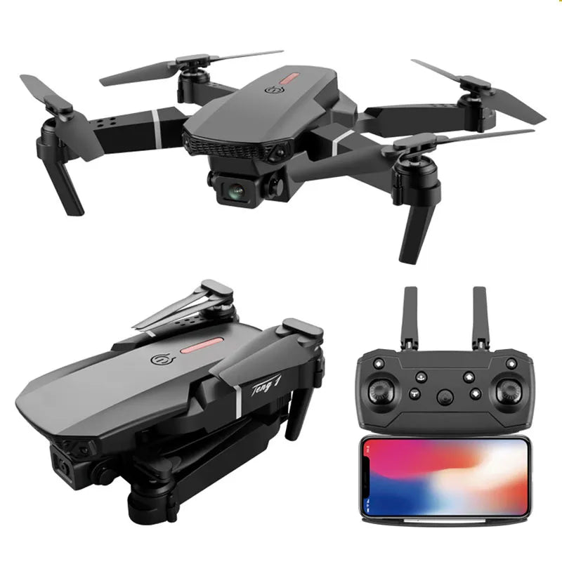 🚁 E88 Drone for Kids– Cheapest Foldable Mini Drone with Dual Camera